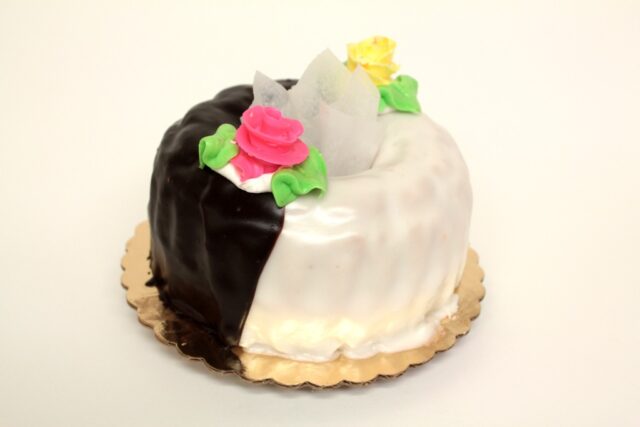 Black and White Ring Cake from Zadies Bakeshop, Fair Lawn NJ
