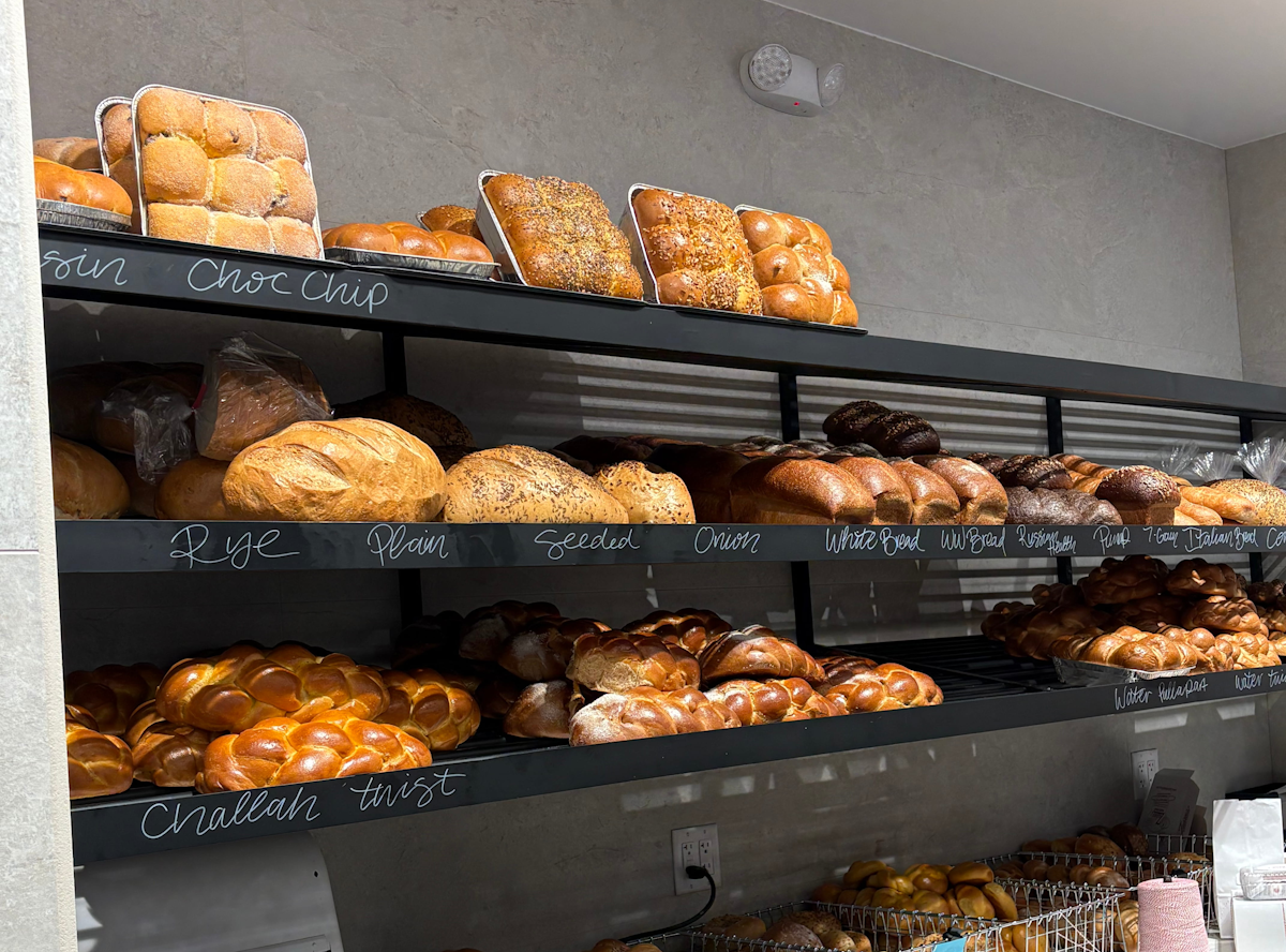 The challah wall at Zadies Bakeshop